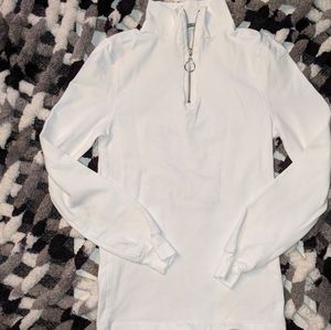 Long sleeve white turtle neck